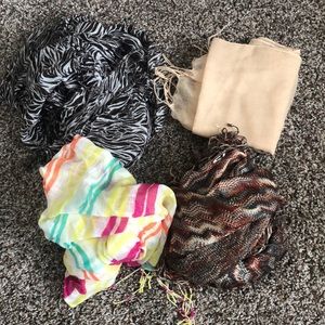 Four scarves